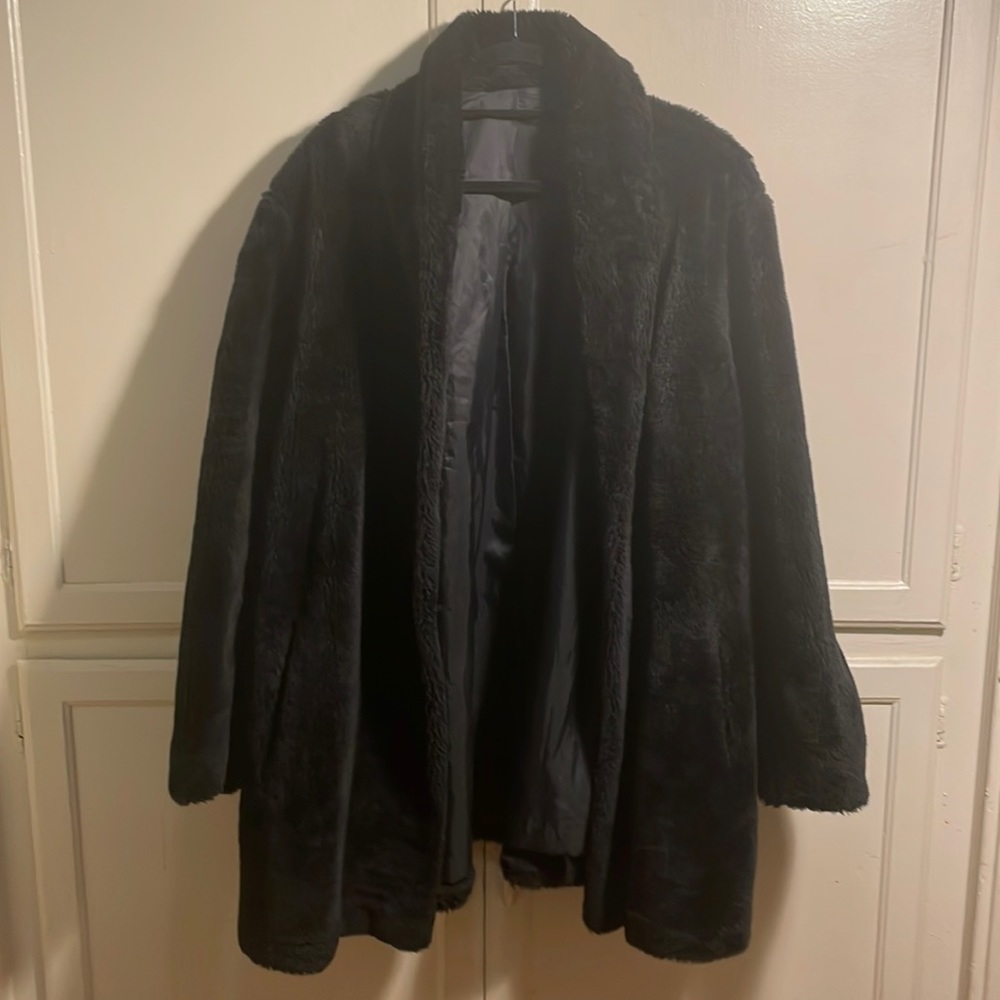 Faux fur coat